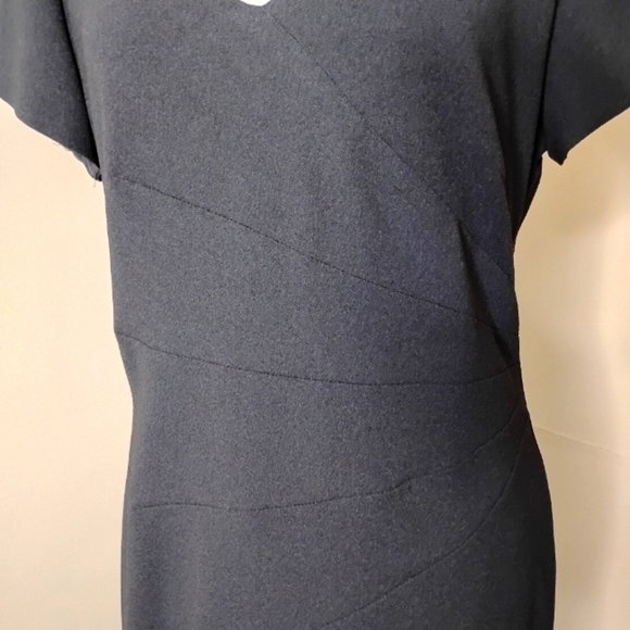 Vintage David Warren Black Dress 12 Tailored Classic Cocktail Career Party - Picture 2 of 8